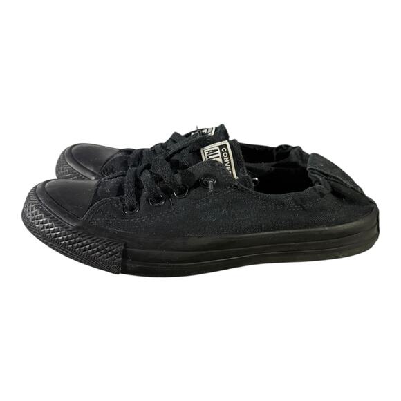 Converse Chuck Taylor's All-Star triple black canvas low-top sneakers Women’s 8 - Picture 4 of 9